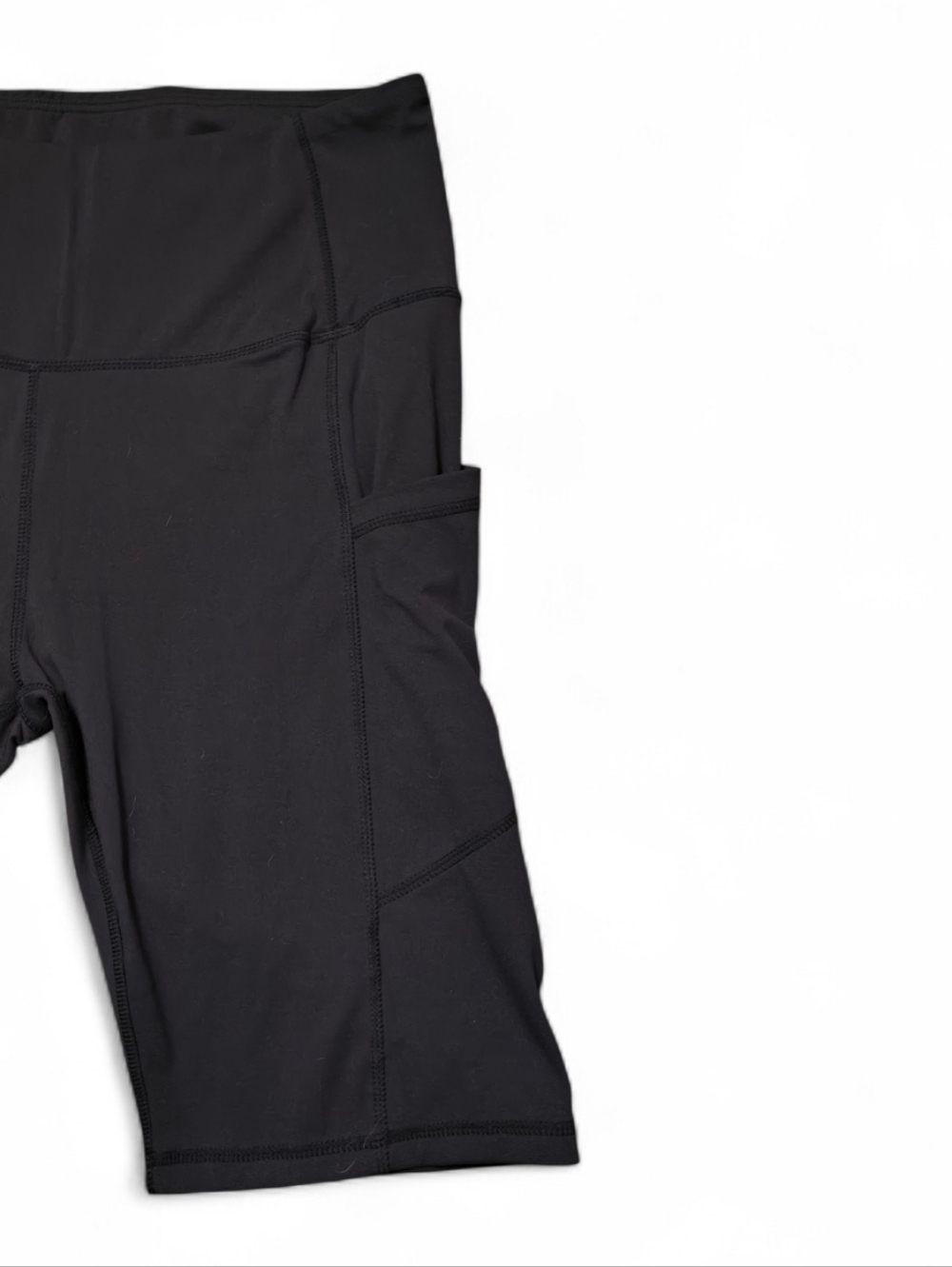 2 Pack Women’s Black Biker Shorts XL High Waist Stretchy Athletic Summer Bundle - Picture 5 of 8
